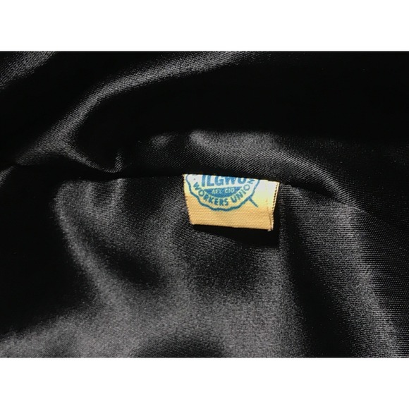 Bergdorf Goodman Main Street Fashion Coat Black Textured Satin Quilted vintage - Picture 11 of 16